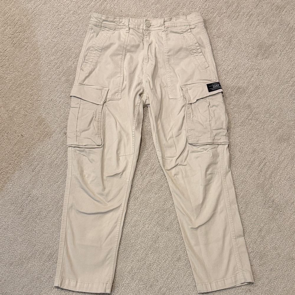 Zara Light Tan Cargo Pants for Men